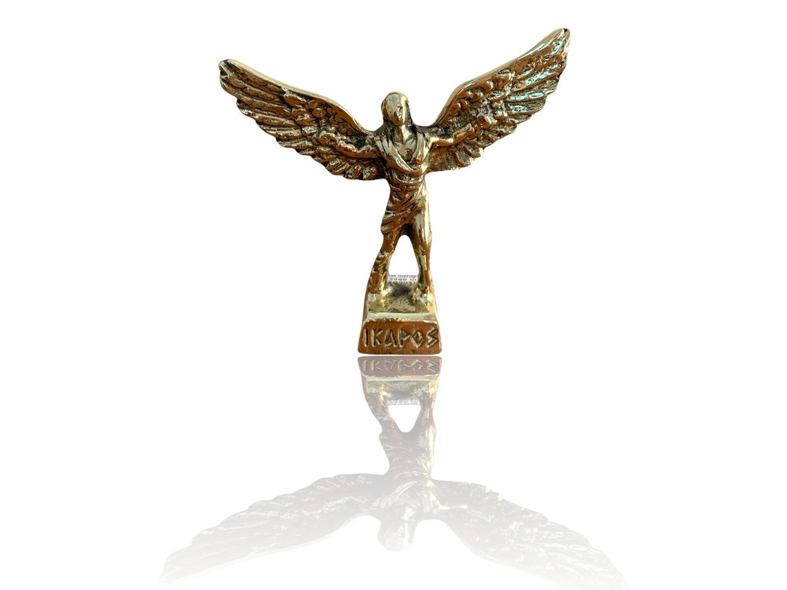 Icarus Fall of Icarus Metal Art Sculpture Greek Mythology Etsy