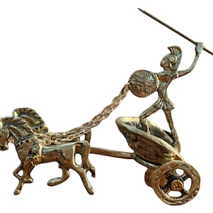 Achille Carro, Guerra di, Scultura in metallo, Guerriero, Ettore