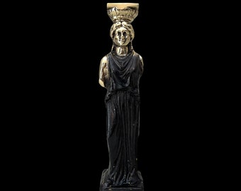 Caryatid of the Erechtheion, Acropolis, Athens Handmade Museum Replica, Bronze Statue, Bronze Office Decor, Metal Art Sculpture