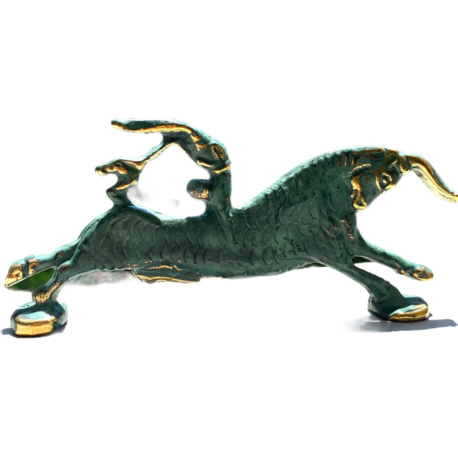 Bullleaping Bronze Bull Statue Metal Art Sculpture Crete Etsy