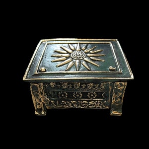 Larnax of King Philip II Macedon, Father of Alexander the Great, Vergina Sun, Ancient Greek Symbol, Pure Bronze Decor or Box Jewelry