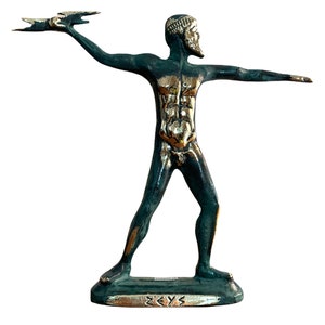 Zeus the King of Gods, God of the Sky and thunder, Greek God Statue, Metal Art Sculpture