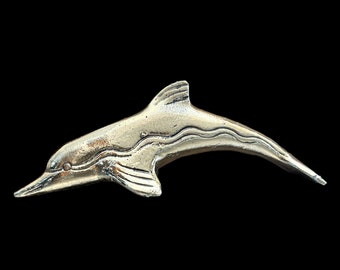 Dolphin Figurine, Dolphin Paperweight, Bronze Office Decor, Metal Art Sculpture, Animals, Gift to Him, Gift to Her, Animal Décor