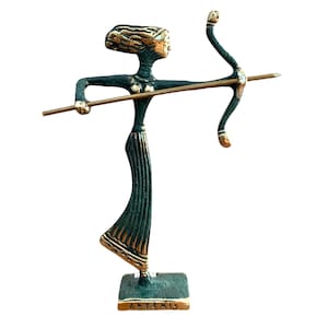 Artemis Statue Bronze, Goddess Artemis, Bronze Statue, Goddess of Hunt, Metal Art Sculpture, Bronze Office Decor