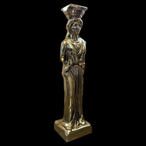 Caryatid of the Erechtheion, Acropolis, Athens Handmade Museum Replica, Bronze Statue, Bronze Office Decor, Metal Art Sculpture