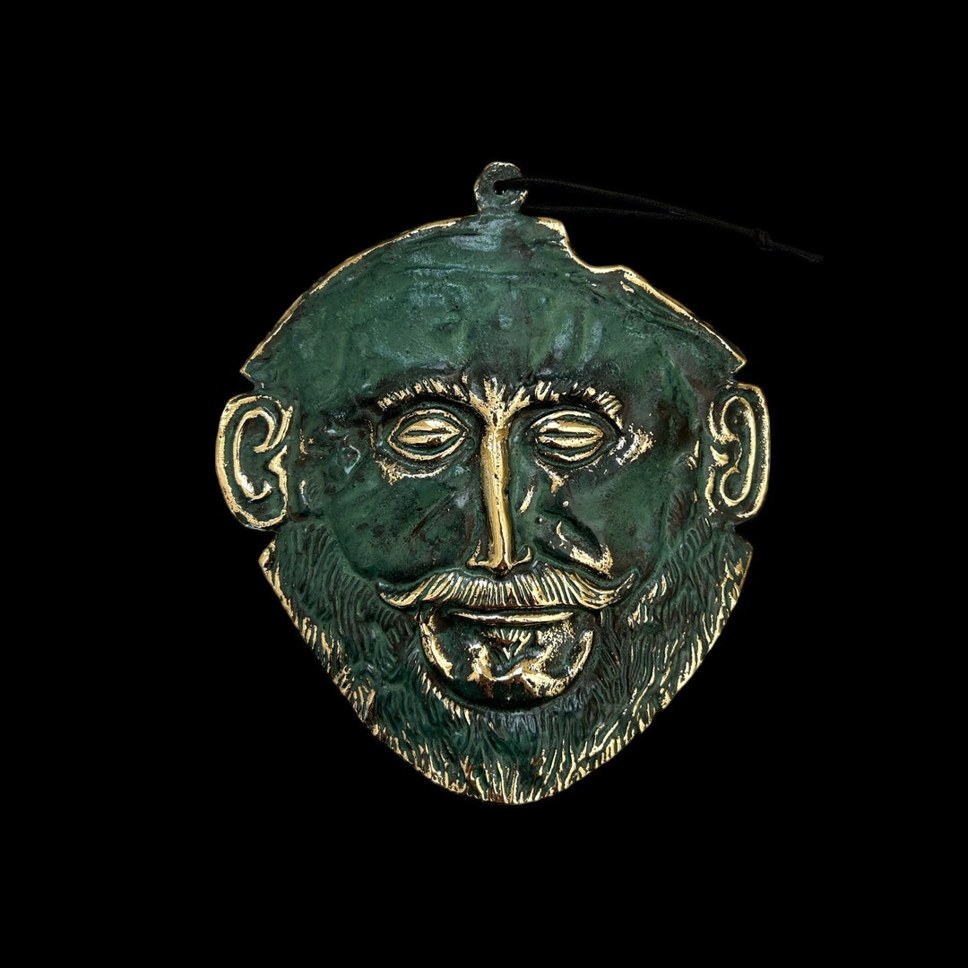 The Mask Of Kng Agamemnon, Bronze Sculpture, Mycenaean Kng Funerary