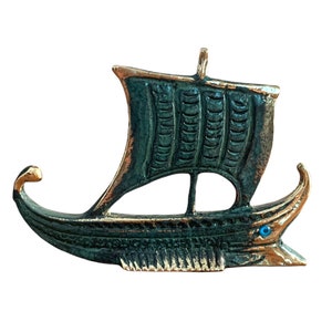 Antikes Trireme Bronze Gefäß, Museum Replik, Metall Kunst Skulptur, griechische Boot Trireme, Geschenk, Meer, Kriegsschiff