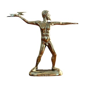 Zeus the King of Gods, God of the Sky and thunder, Greek God Statue, Metal Art Sculpture