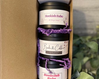 Bookish Bundle | Bookish Candle Collection | Three 7oz Soy Scented Candles