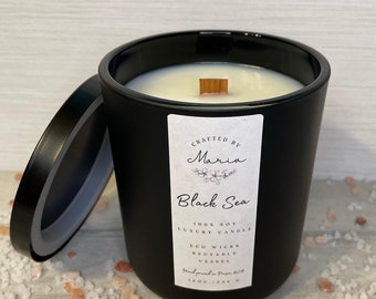 Luxury Soy Candle | Signature Collection | Matte Black | 12oz. Scented Soy Candle