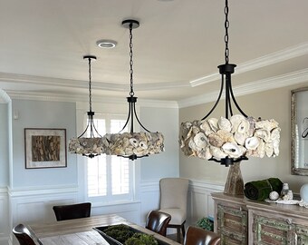 Custom Made Oyster Light Fixture (Black Satin Finish shown)