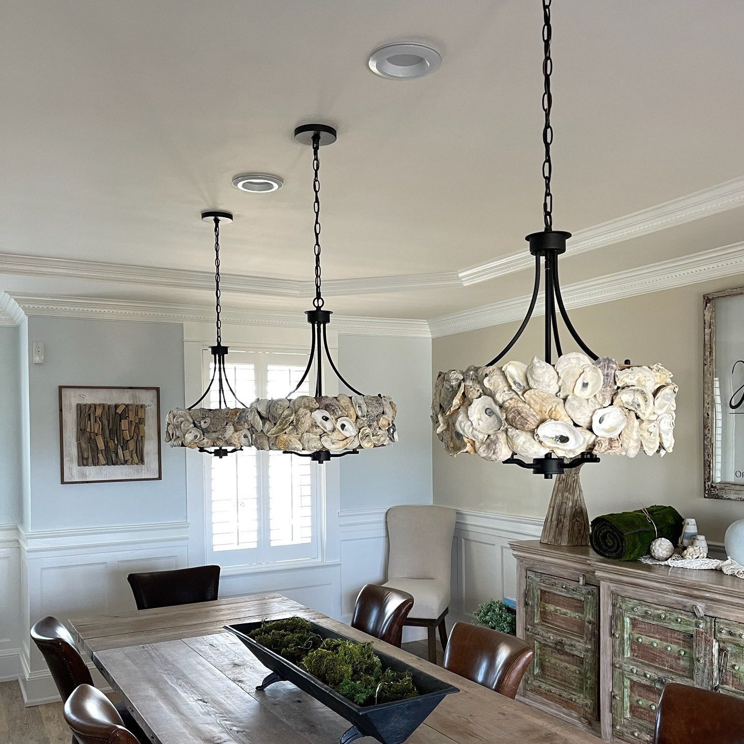 Custom Made Oyster Light Fixture black Satin Finish Shown Etsy