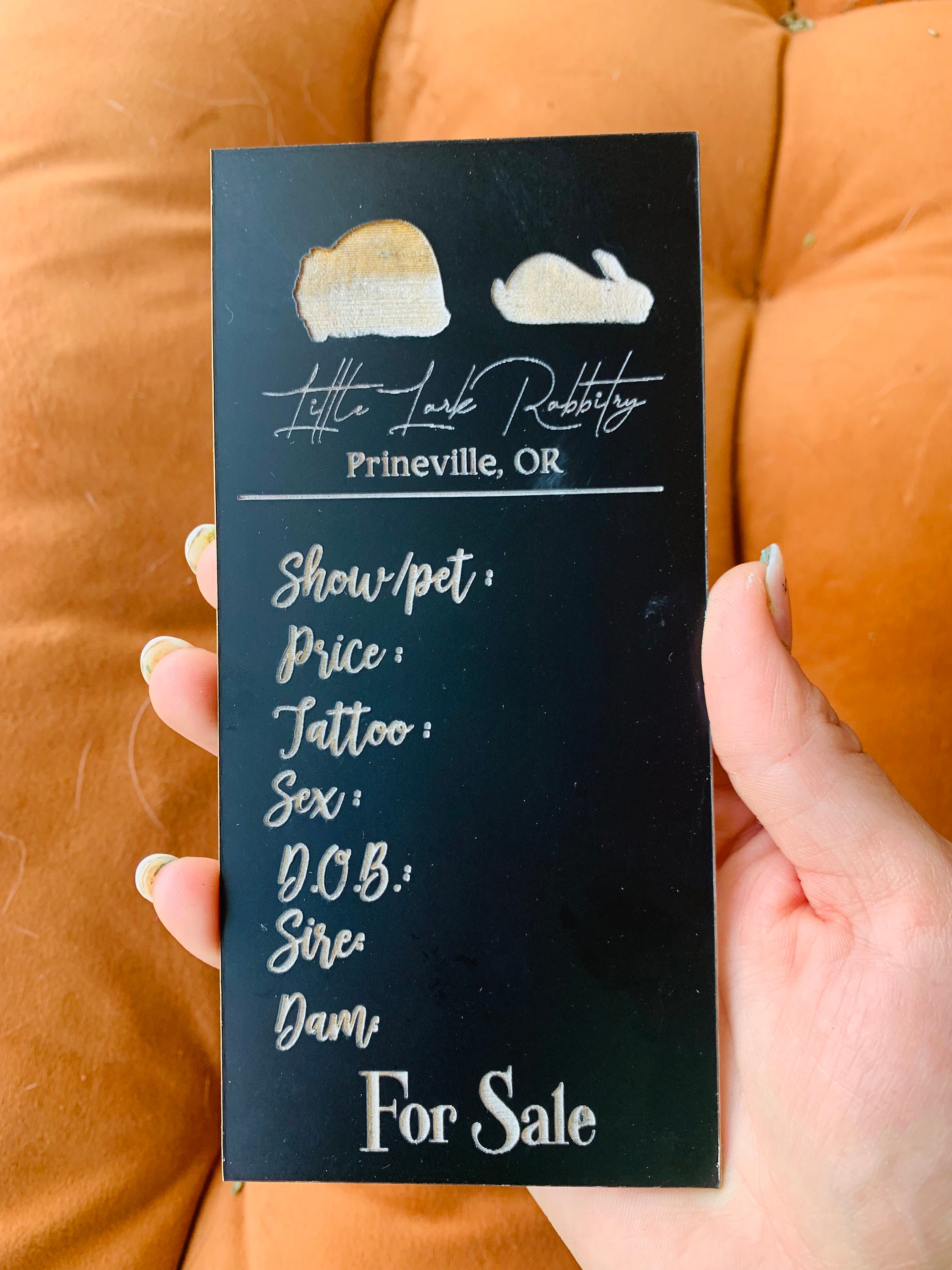 Rabbitry Cage Cards Etsy