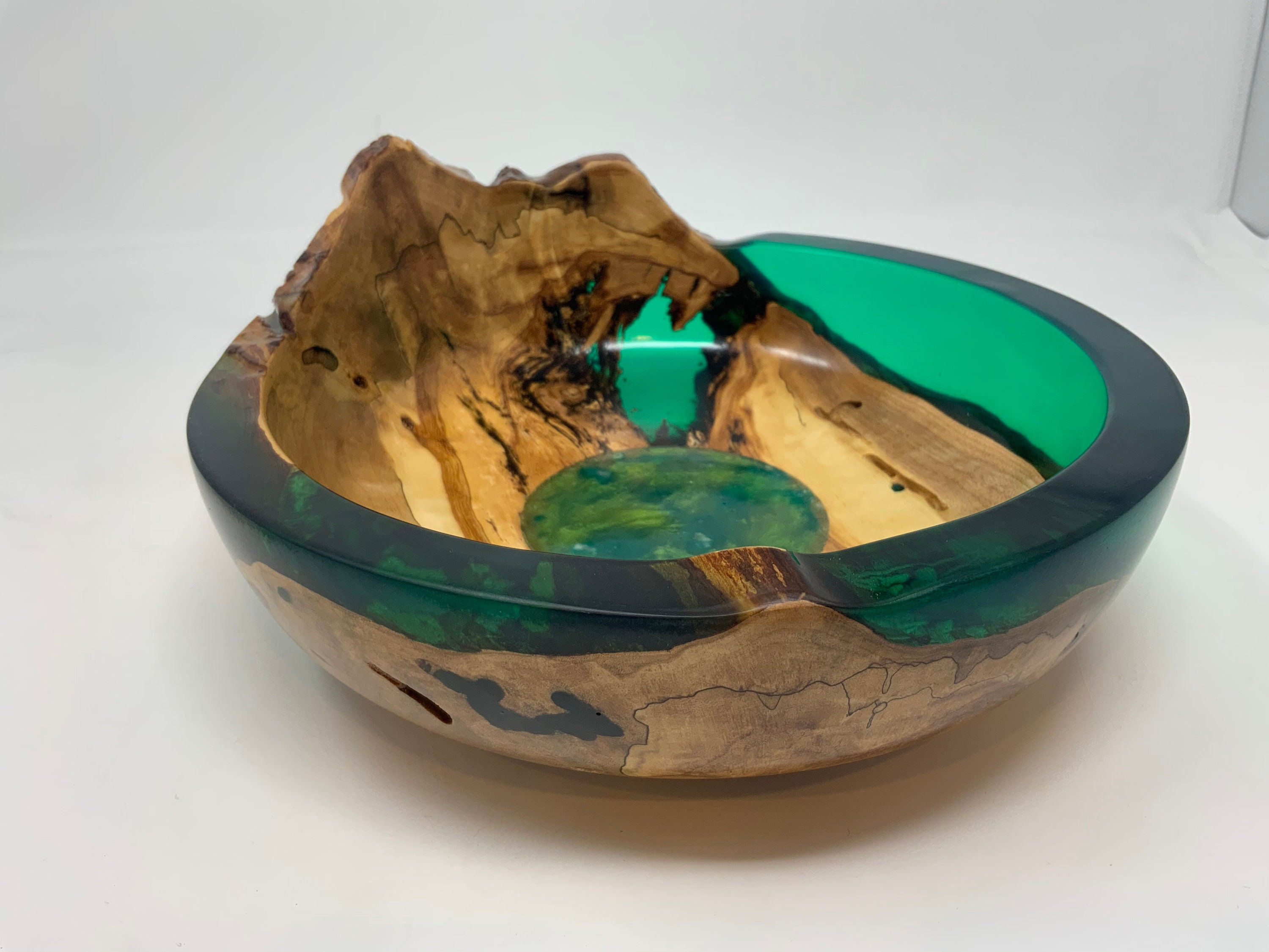 Wood and resin bowl Etsy