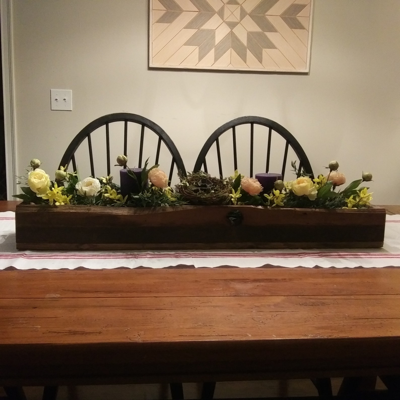 Barn wood farmhouse planter box large Etsy