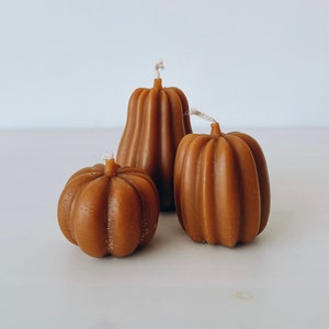 Beeswax Pumpkin Candles, Pumpkin decor, Halloween Decor, Thanksgiving Decor, Halloween Pumpkin, Fall Home Decor, Autumn Candle