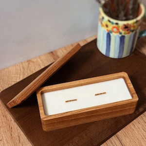 Handmade Soy Wax wooden wick Candle, Wood dough bowl candles, Cute candle, Wooden candle, luxury candle, Handmade gift, Candle in wood pots