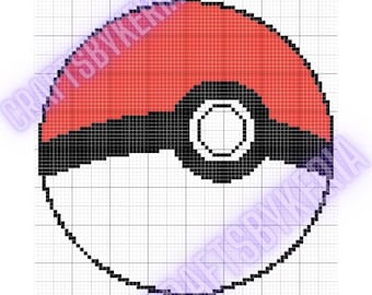 C2C crochet  Pokeball blanket pattern.