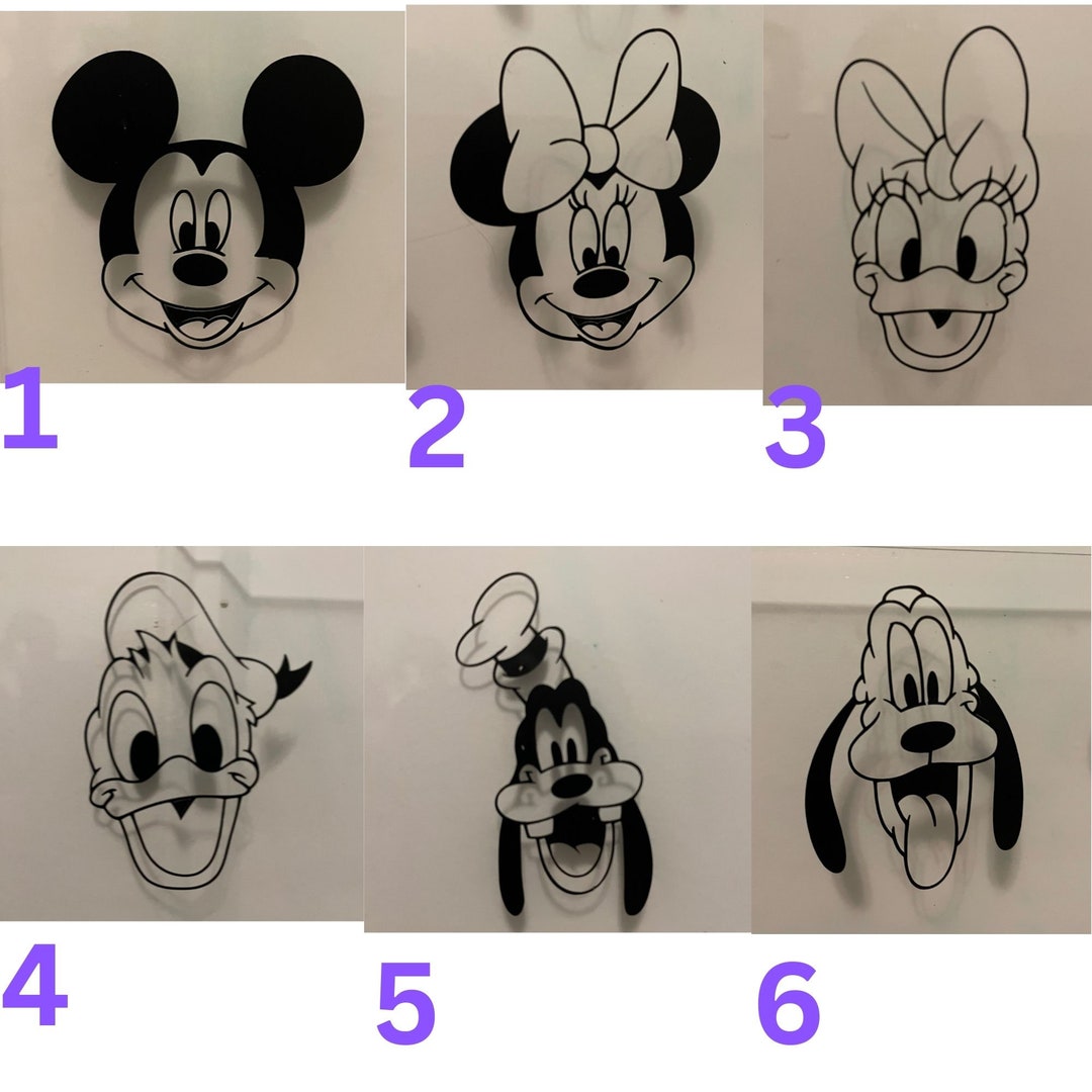 Disney-inspired Character Face Vinyl Decals for Ornaments. All the ...