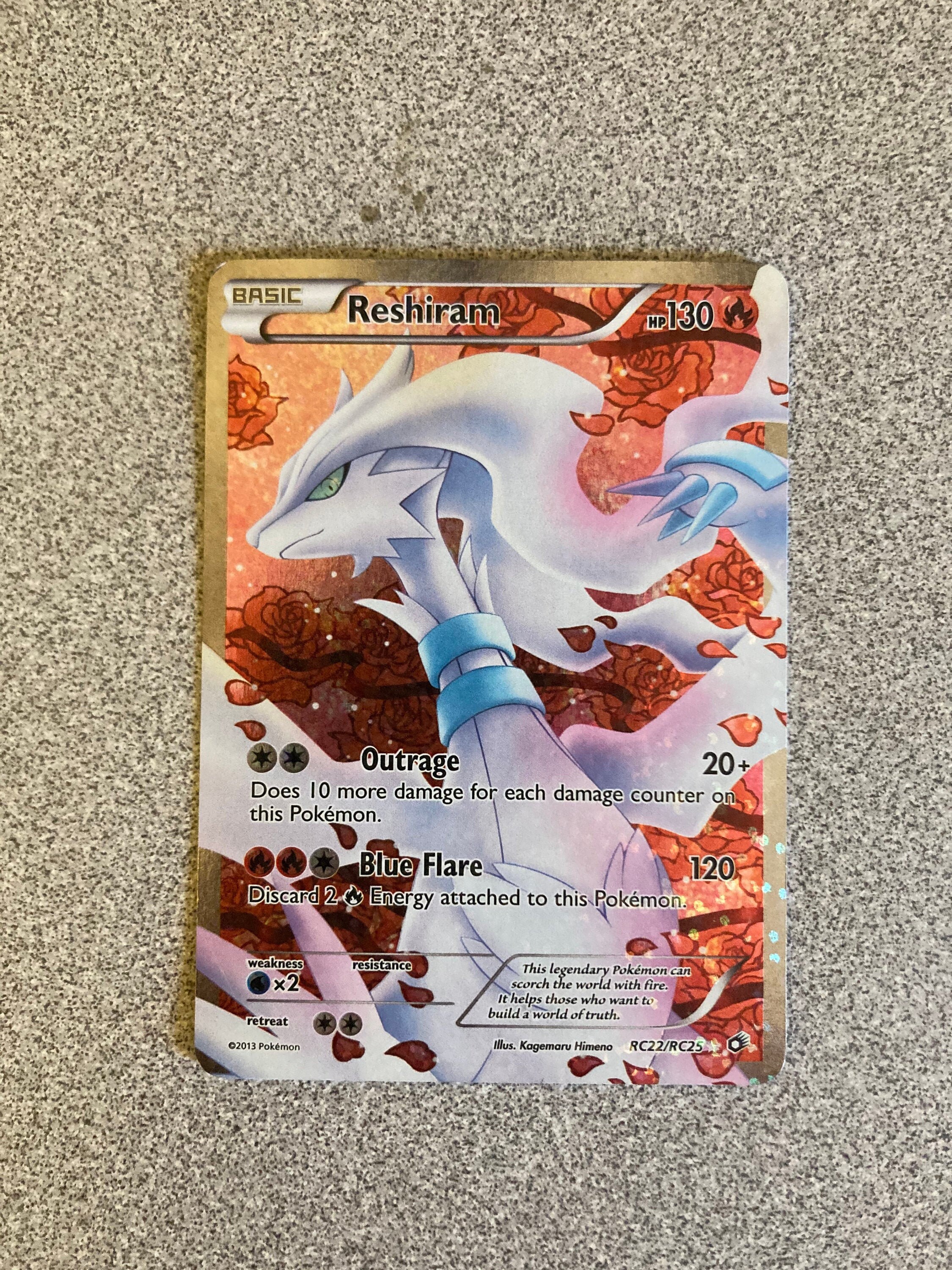 Reshiram RC22/RC25 Full Art Ultra Rare PL Pokemon BW - Etsy