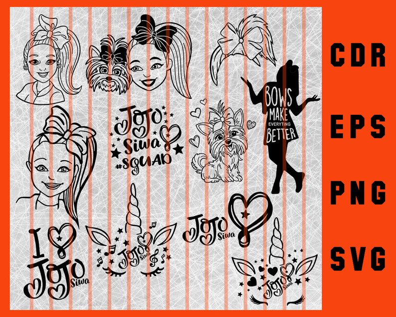 Jojo Siwa bundle svg png Jojo Siwa svg files for cricut | Etsy