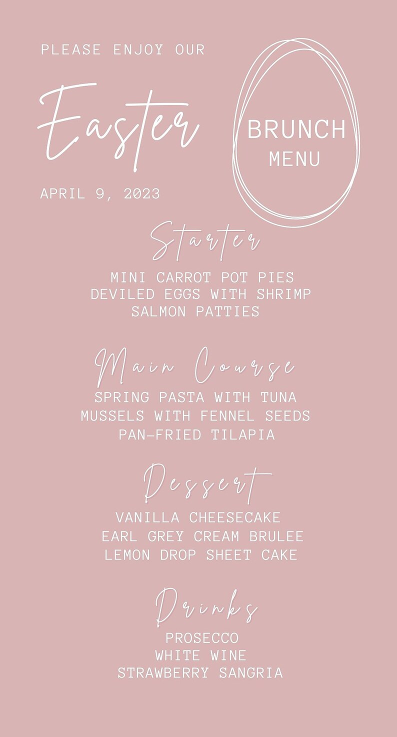 Easter Brunch Menu Template Printable Egg Easter Menu Cards Etsy Easter Brunch Menu Template Printable Egg Easter Menu Cards Etsy