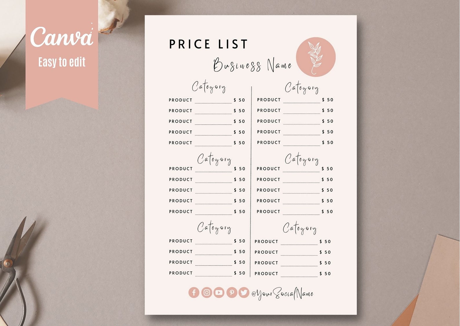 Craft Show Bundle Small Business Template Order Form - Etsy