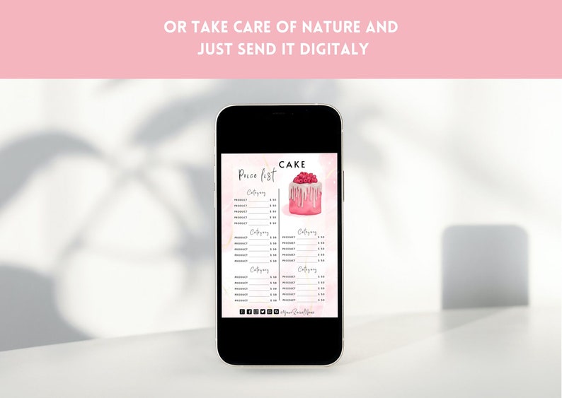 Cake Price List Template Bakery Business Price List Bakery - Etsy