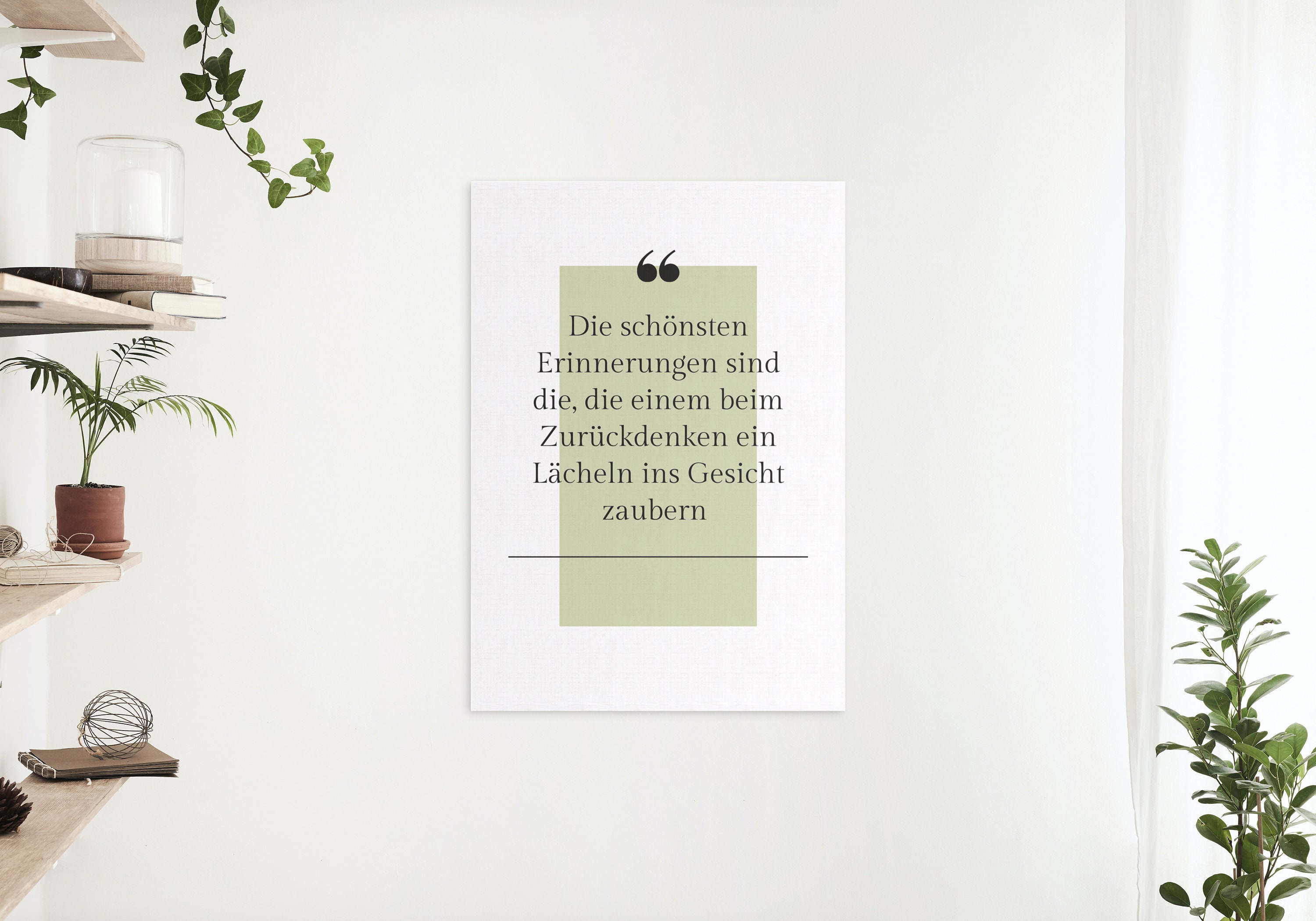 Spruch, Erinnerungen, Lachen, Geschenk, Wandbild, Poster, Bild, Schöne