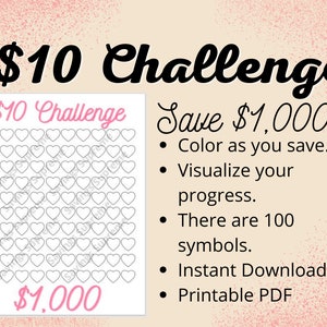 Ten Dollar Savings Challenge - Save 1000