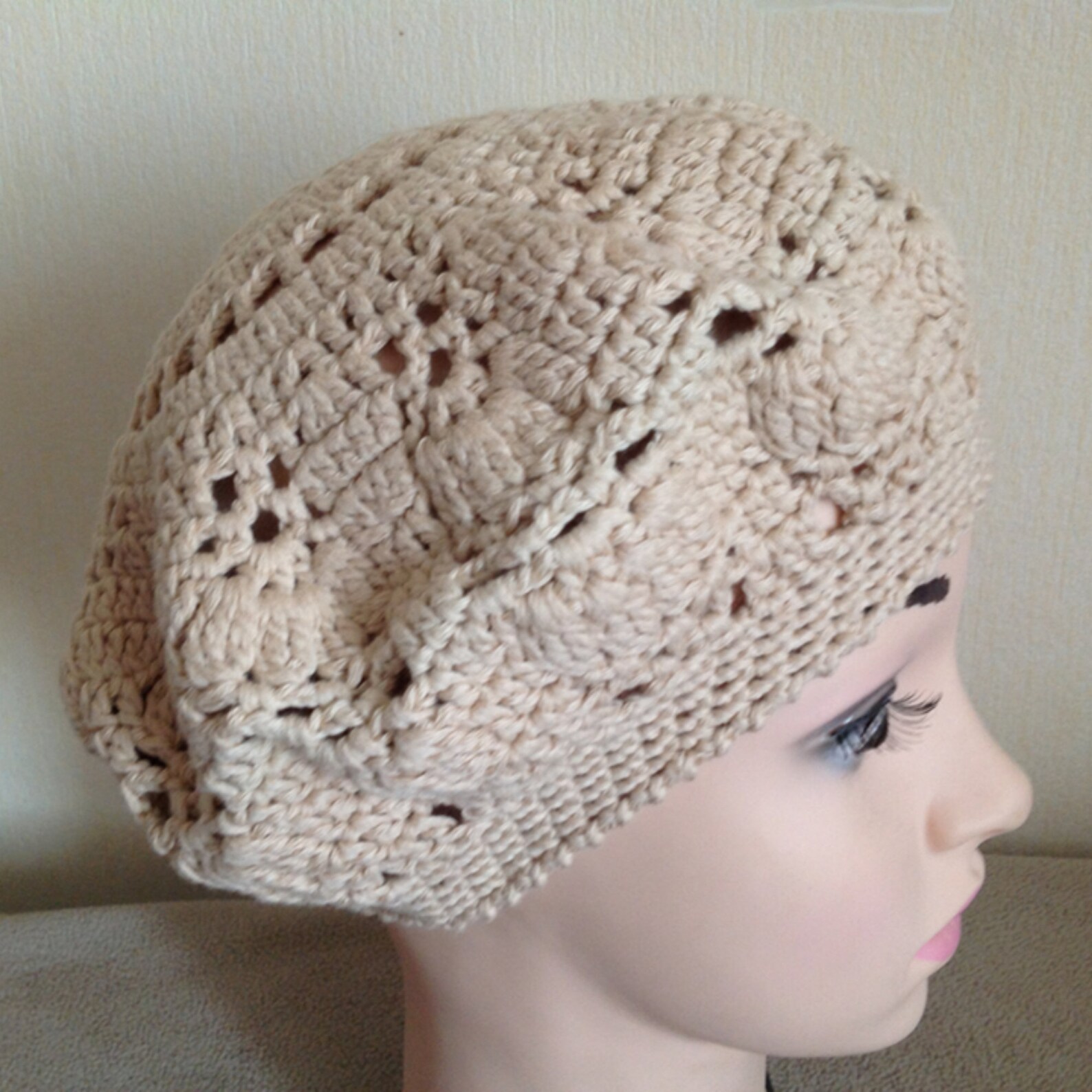 KNITTING PATTERN cotton beret Summer openwork beret Etsy