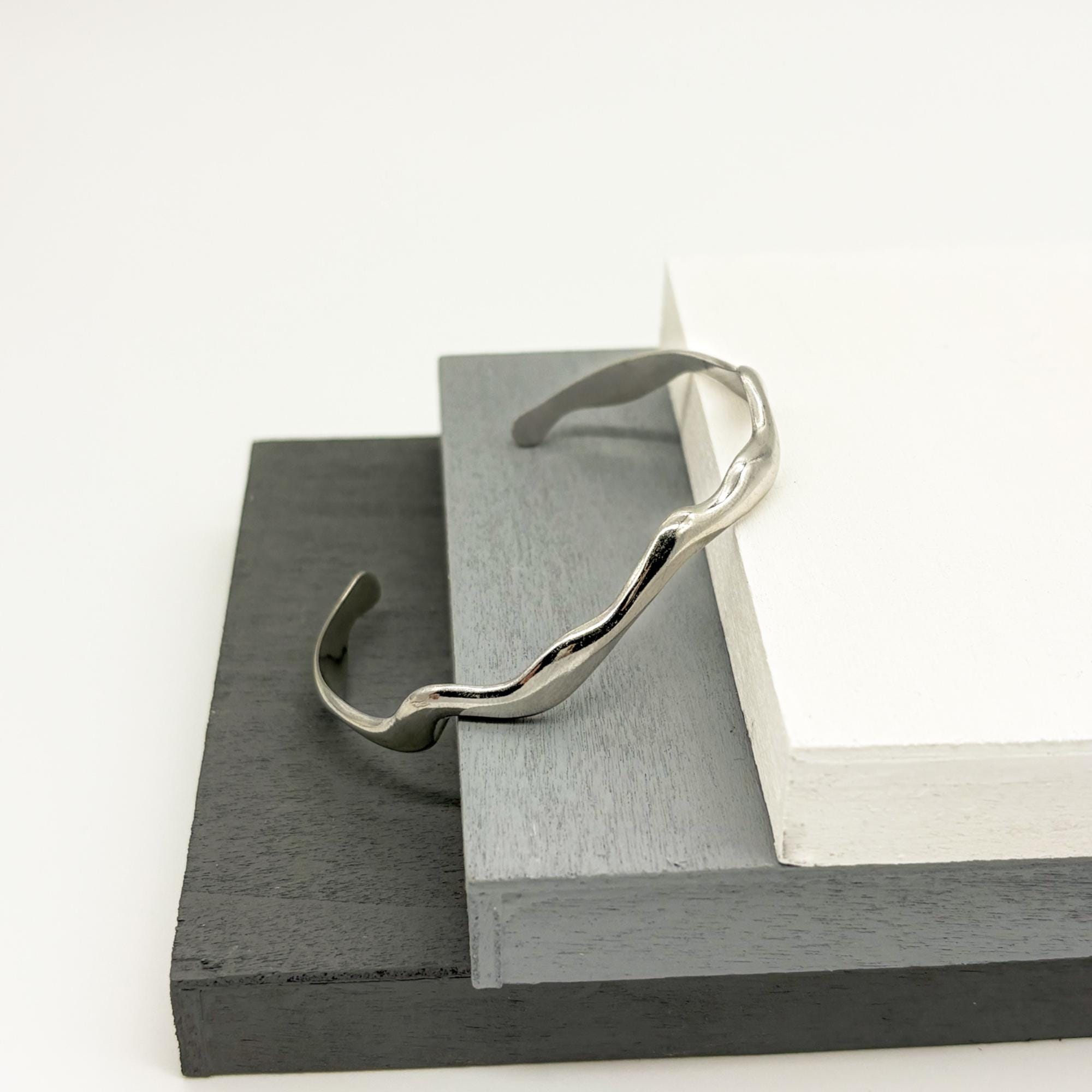 Silver Wavy Cuff - Etsy