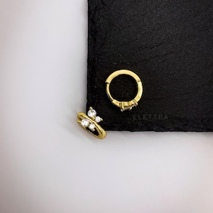 Tiny Butterfly Huggies, Gold Plated Stainless Steel, Cartilage Hoops, Dainty Mini Hoops, Upper Helix, Small Hoops, Gift For Her,
