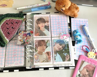 Binder filler sheets - kpop binder inserts deco accessories - missing photocard placeholder for collectors - toploader mailing deco