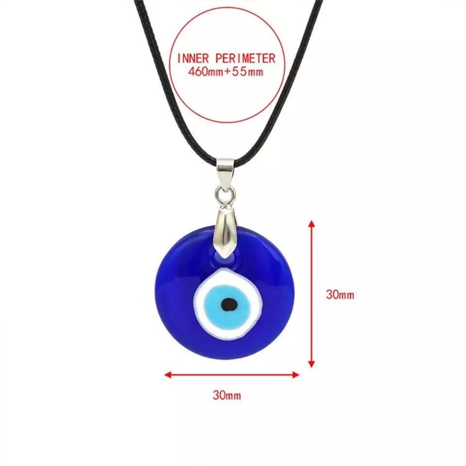 30mm Evil Eye Necklace Blue Eye Pendant Necklace Christmas | Etsy Canada