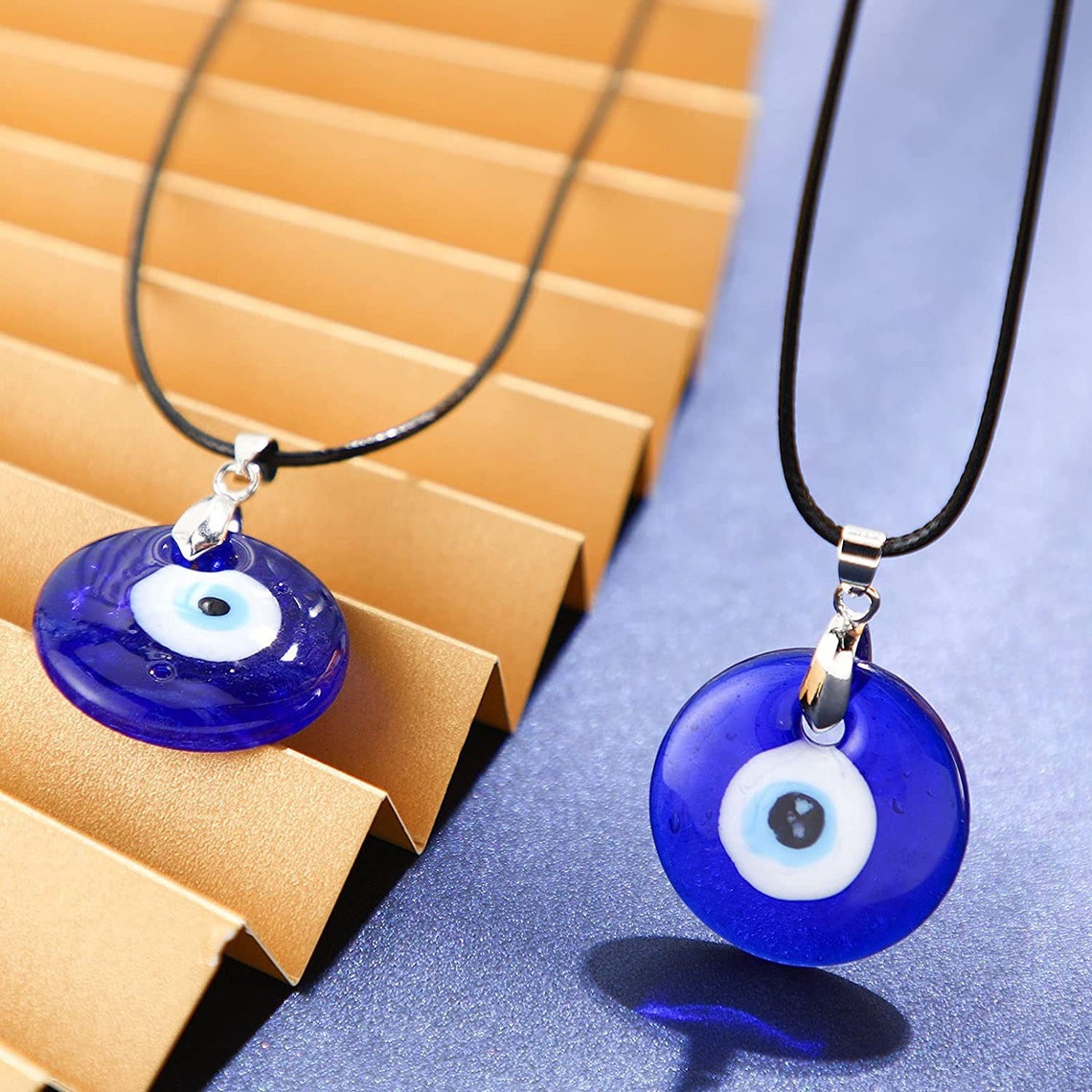30mm Evil Eye Necklace Blue Eye Pendant Necklace Christmas Etsy Canada