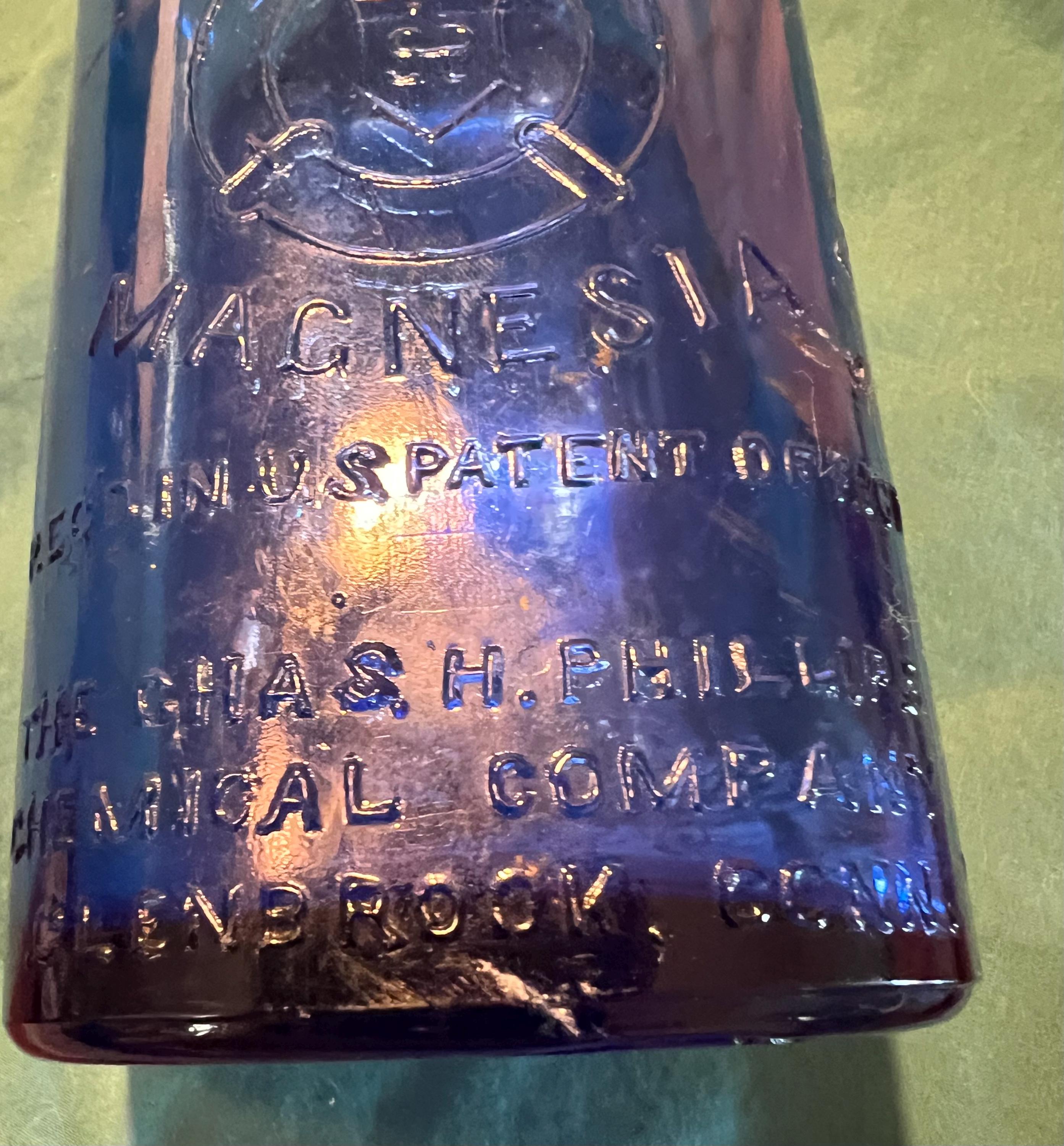 Vintage Cobalt, Blue Milk of Magnesia Screwtop Bottle - Etsy