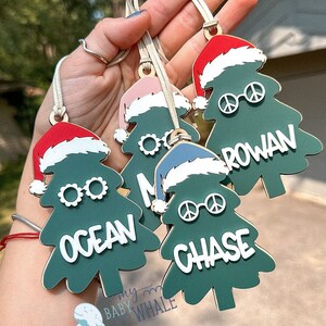 Personalized Christmas Stocking TagChristmas Tree Stocking Tag Christmas Ornaments| Name Tags| Family Stockings| Christmas Gift Name Tags|