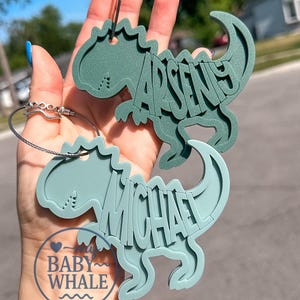 Personalized Dinosaur Backpack Tag for Boys| Custom Name Bag Tag| Kids Keychain| Back to School Gift| Dino Name Charm| Boy Bag Accessory