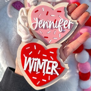 Heart Cookie Valentines Day Tags| Heart Tag| Valentines Tags| Personalized Valentine&#39;s Basket Tag| Valentines Basket Tag| Valentine Gift for