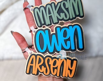 Custom Acrylic Name Keychain: Personalized Backpack Tag for Kids