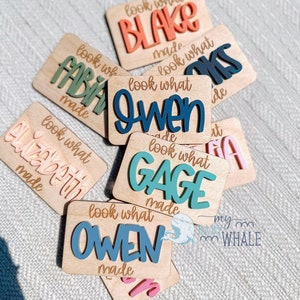 Personalized Kid&#39;s Art Display Magnet: Fridge Artwork (3x2 inches)