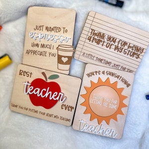 Holiday Teacher Present Gift Card Holders  Teacher Appreciations Gifts For A Teachers| End of Year Gift Idea| Teacher Gift Card Holder