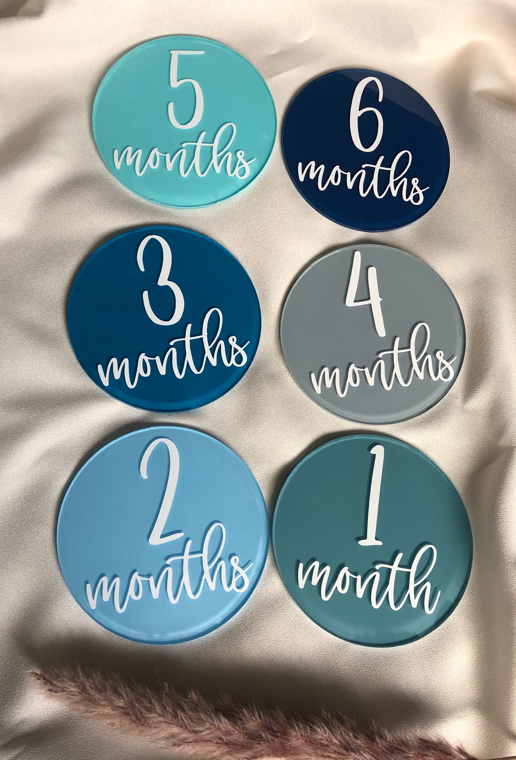 Acrylic Baby Monthly Milestone Markers Baby Monthly Milestone Etsy