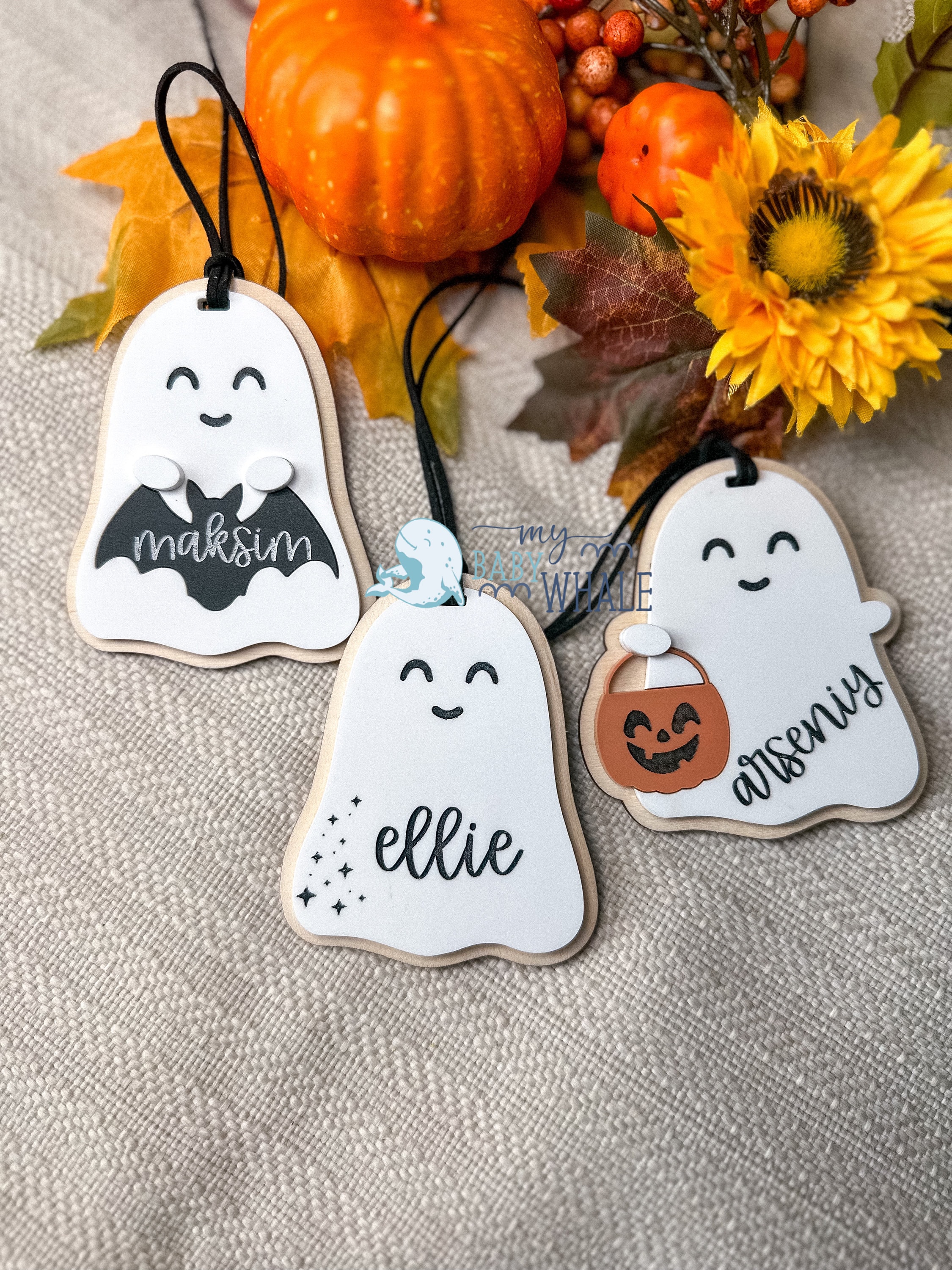 Ghost Name Tag| Halloween Gift Basket Gift Tag| Personalized Halloween Basket Tag| Trick or Treat Bag Tag| Boo Basket Tag| Spooky Season Tag