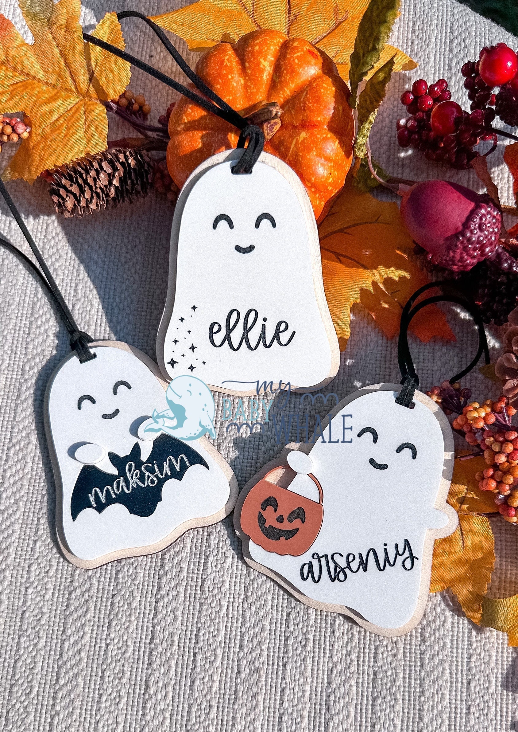 Ghost Name Tag| Halloween Gift Basket Gift Tag| Personalized Halloween Basket Tag| Trick or Treat Bag Tag| Boo Basket Tag| Spooky Season Tag