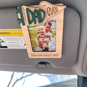 Custom Photo Car Visor Clip| Father's Day Gift| Father's Day Fridge Photo Magnet| Personalized Picture Frame|Photo Frame | Gift for Dad |