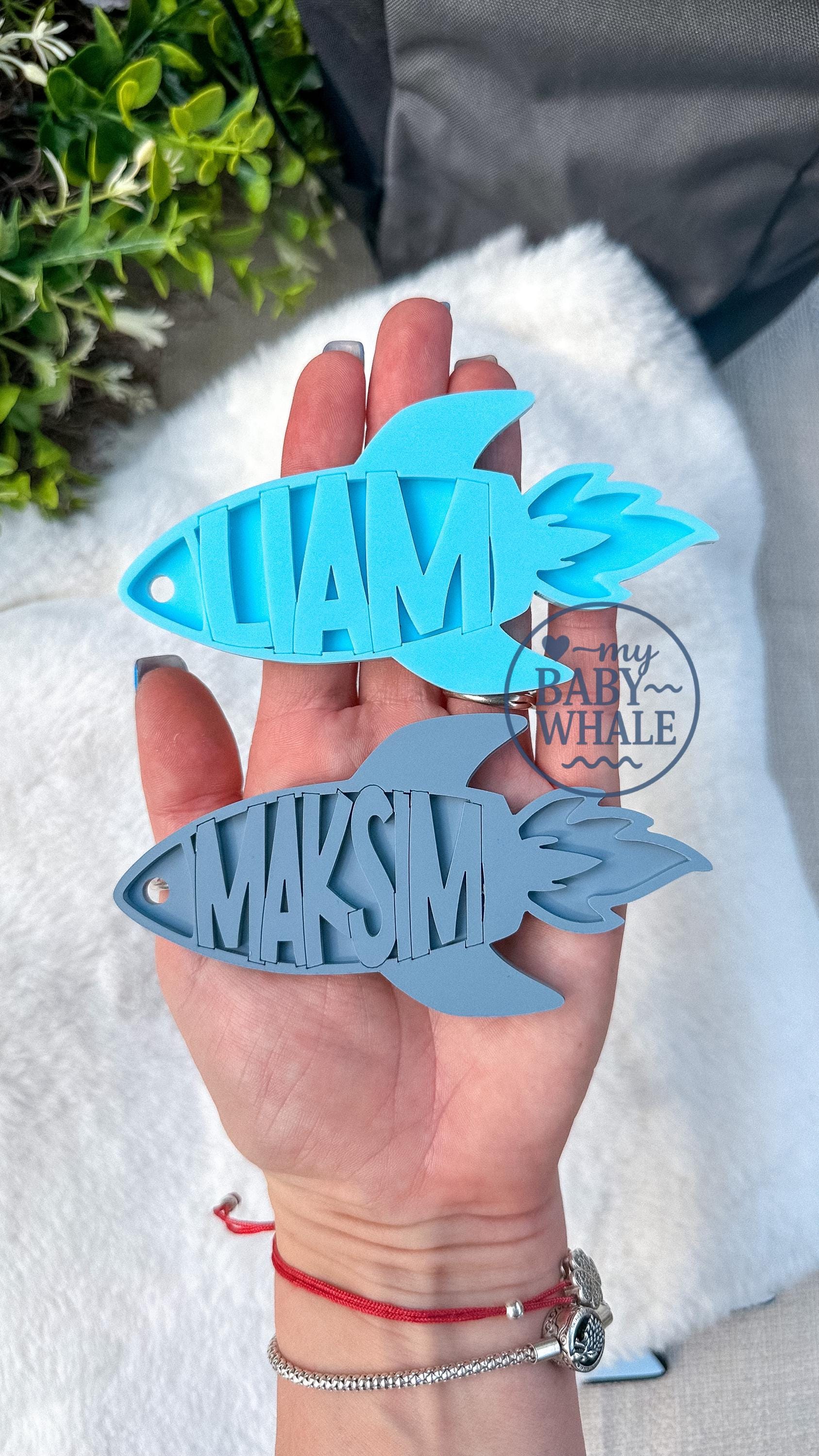 Personalized Rocket Backpack Tag| Custom Name Tag for Kids |Boy Bag Charm |School Backpack & Lunchbox Name Label |Back to School Gift