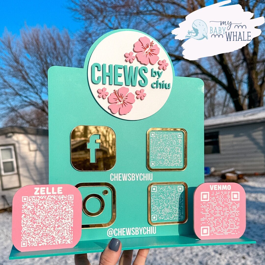 Business Sign QR Code Display Sign Social Media Sign Etsy business-sign-qr-code-display-sign-social-media-sign-etsy