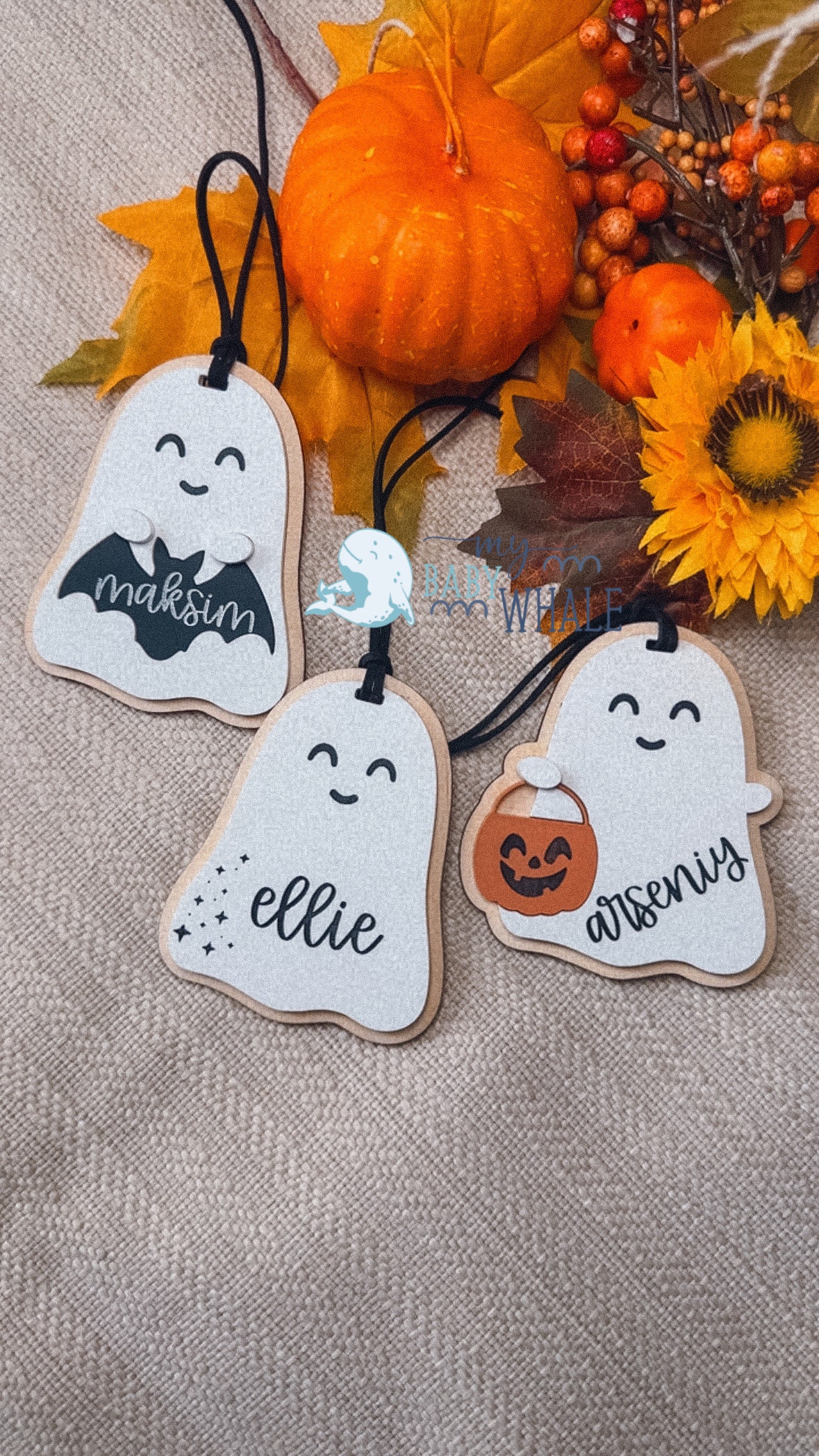 Ghost Name Tag| Halloween Gift Basket Gift Tag| Personalized Halloween Basket Tag| Trick or Treat Bag Tag| Boo Basket Tag| Spooky Season Tag